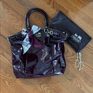Coach Patent leather purple limited edition purse